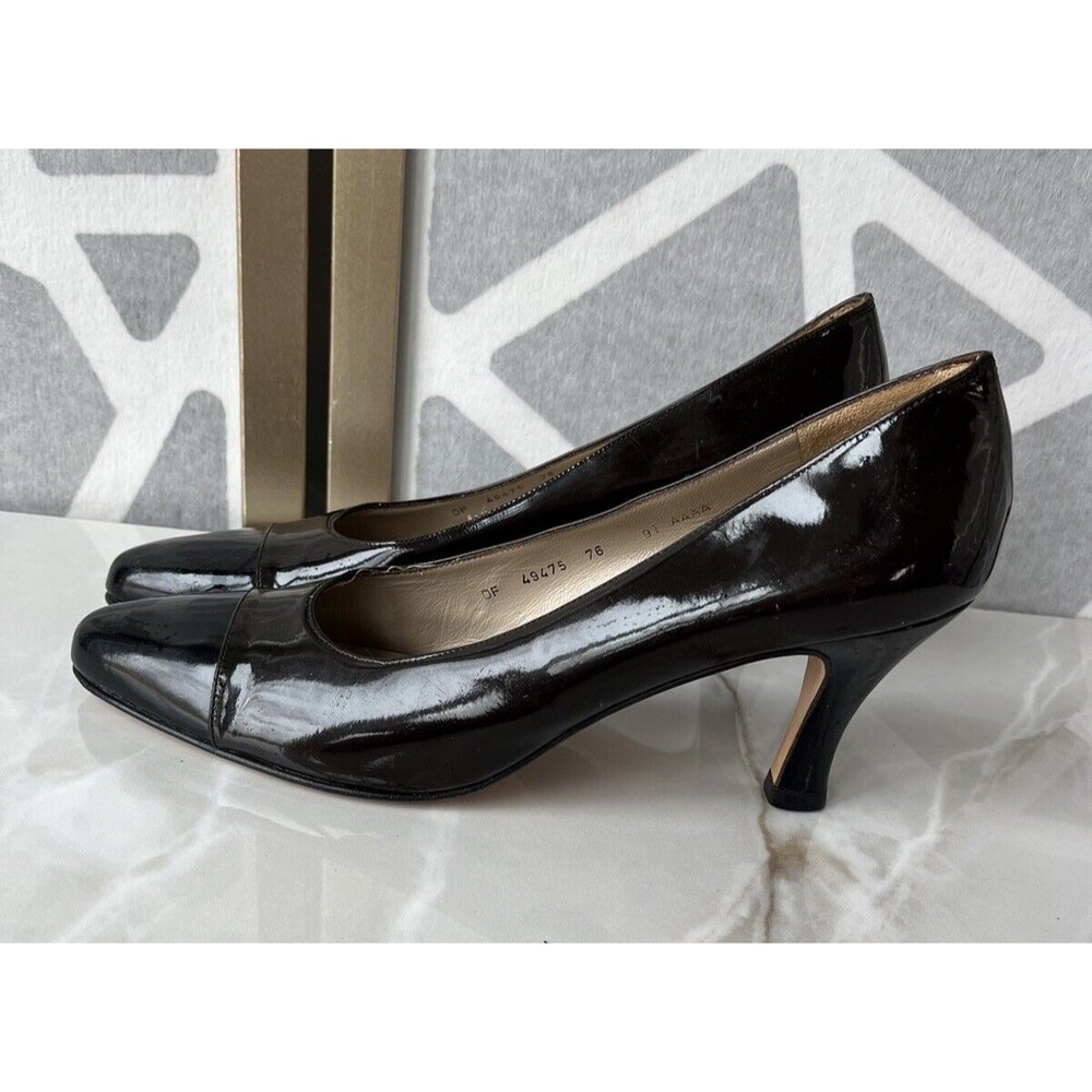 salvatore ferragamo 9.5 AAAA 4A Narrow Wmn Pumps Heels Leather Italy Shoes - Picture 2 of 12